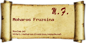 Moharos Fruzsina névjegykártya
